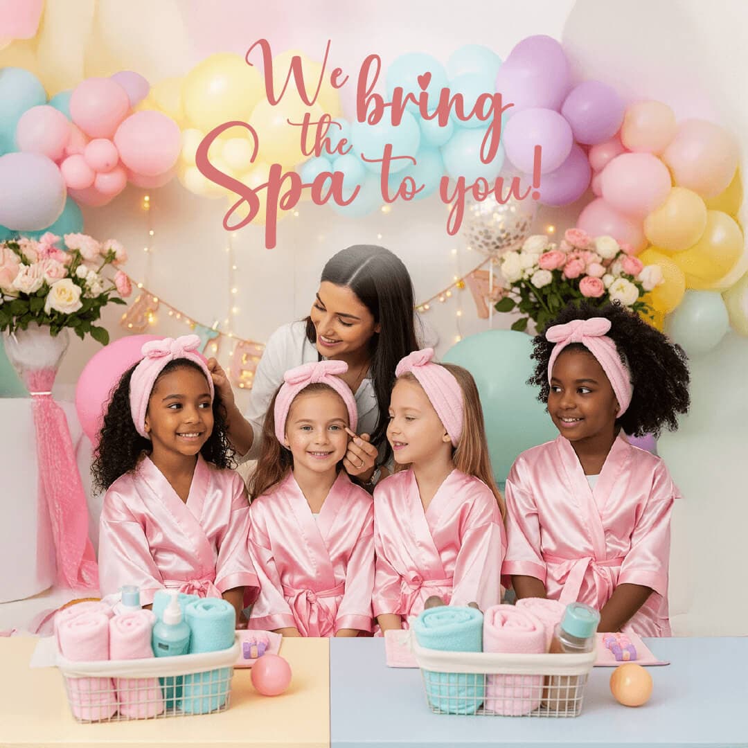 Imagem de uma festa de spa infantil da Tia Nina