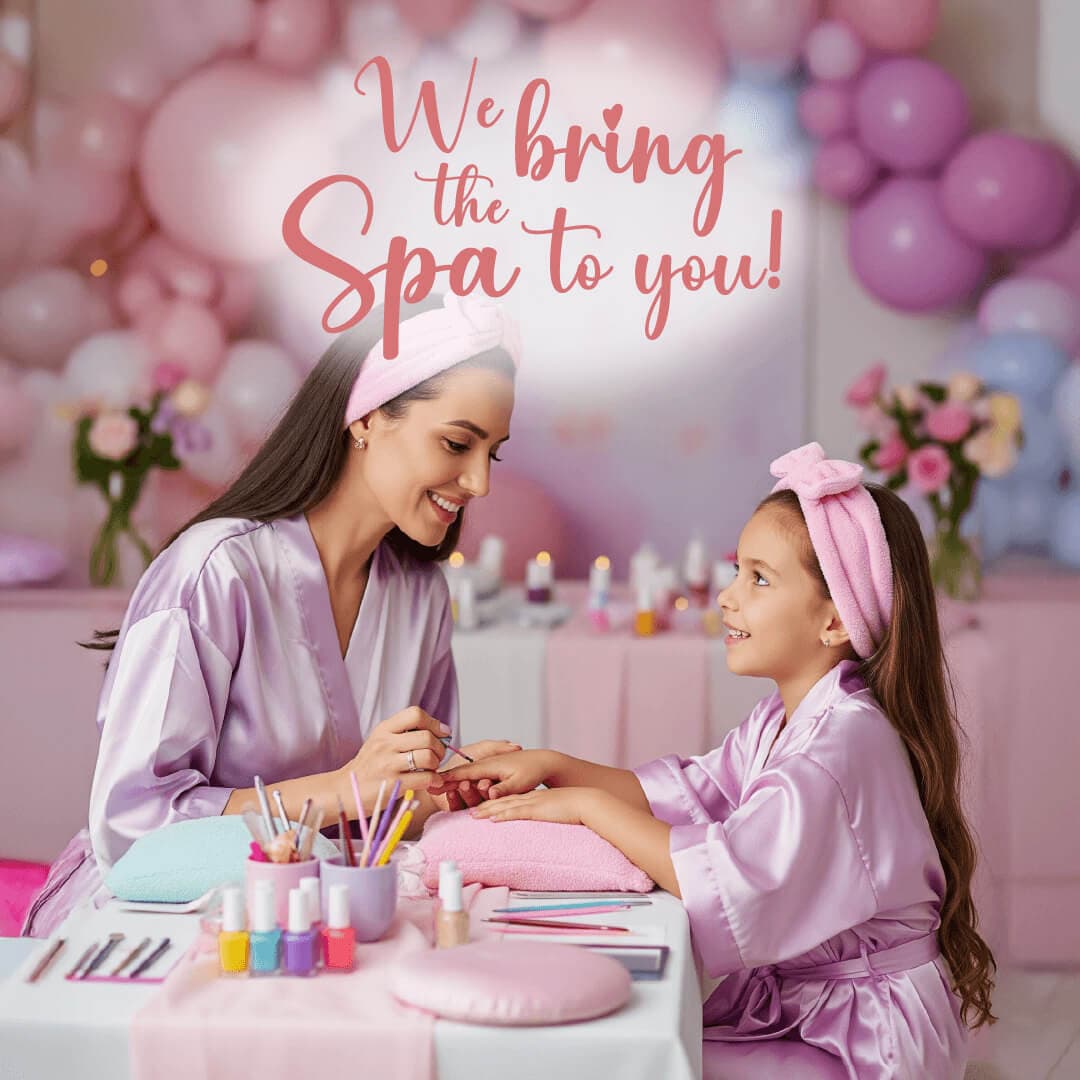 Imagem de uma festa de spa infantil da Tia Nina