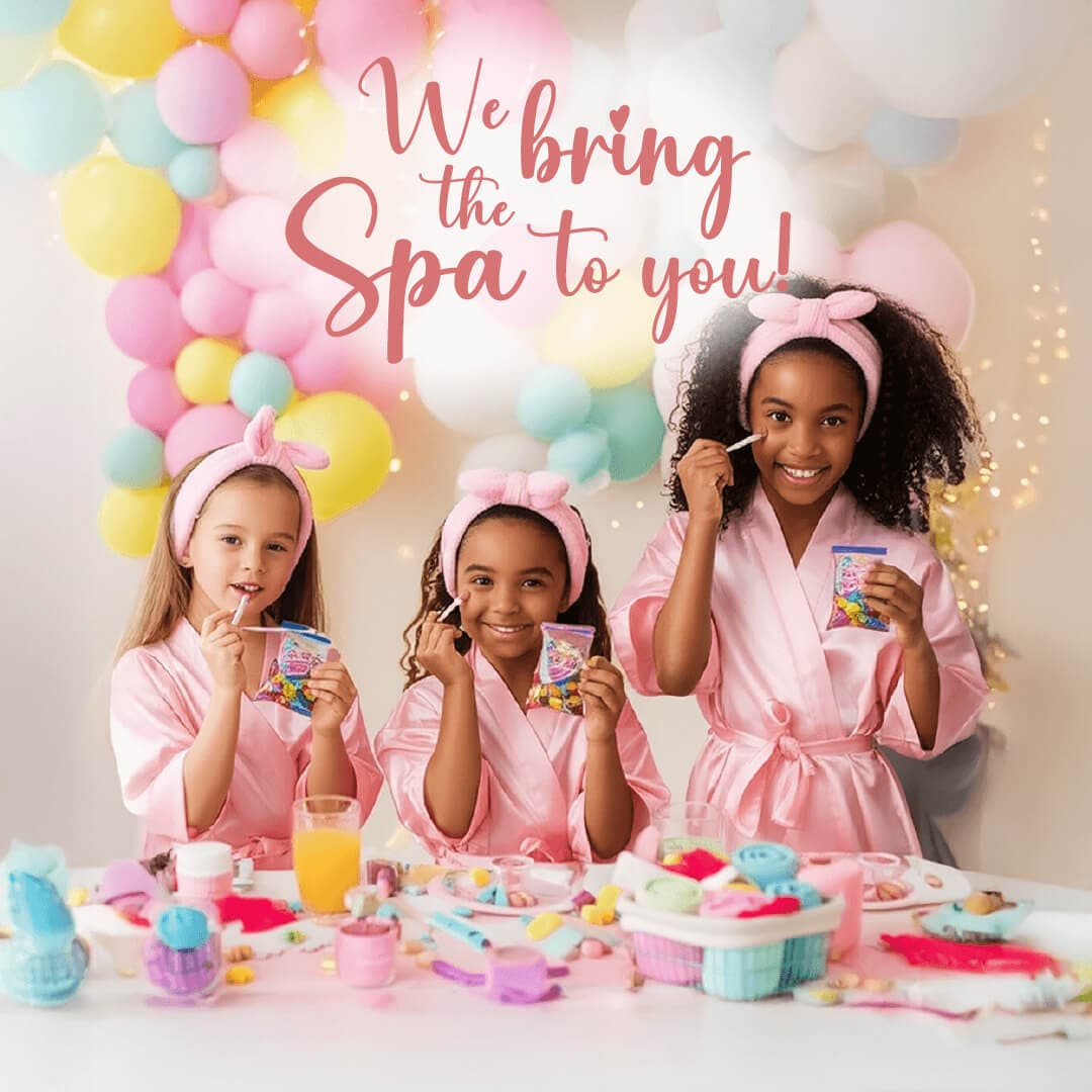 Imagem de uma festa de spa infantil da Tia Nina